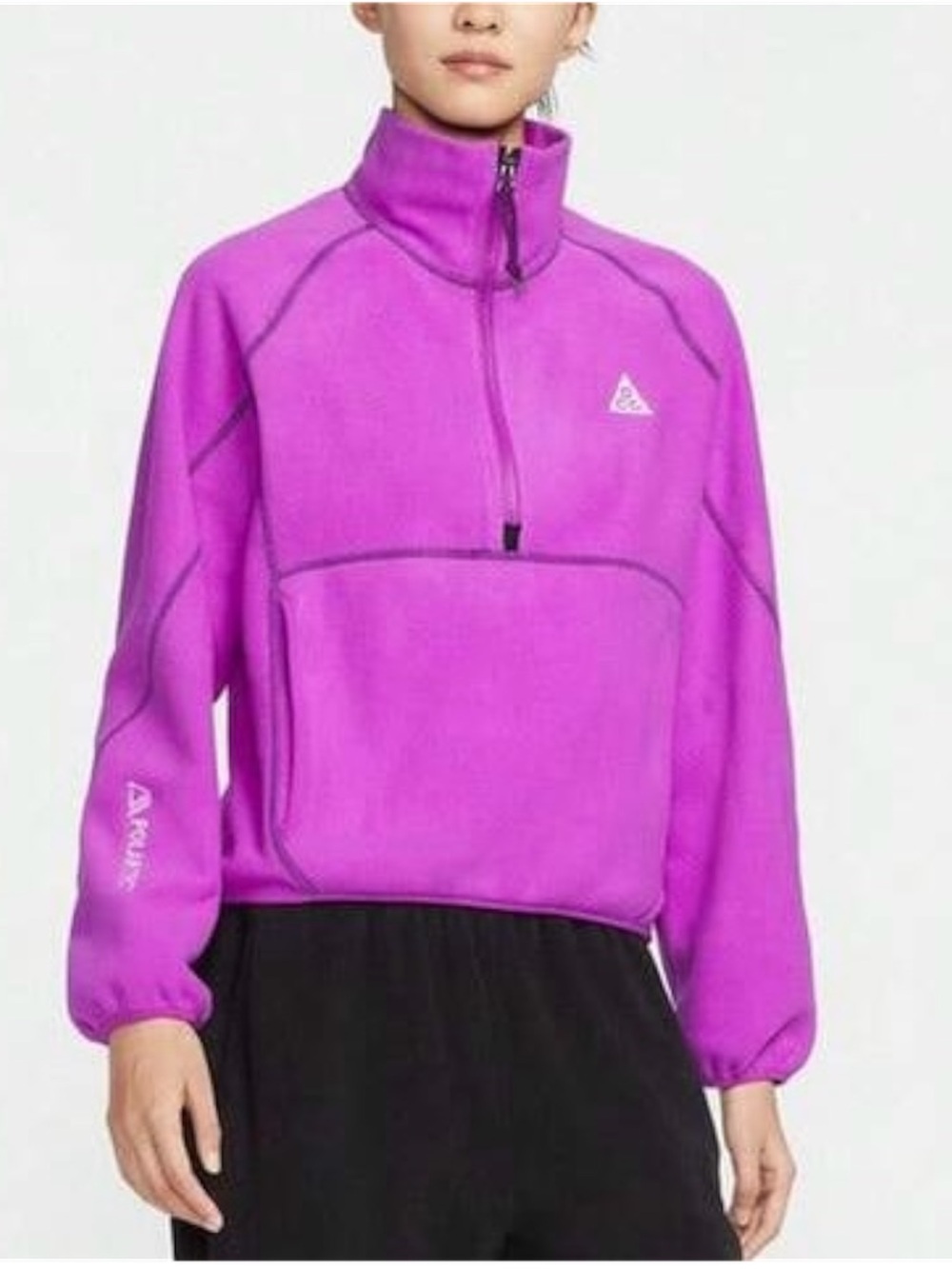 NWT $135 Nike ACG Wolf Tree Polartec 1/2 Zip Fleece Top Women’s Small Pink